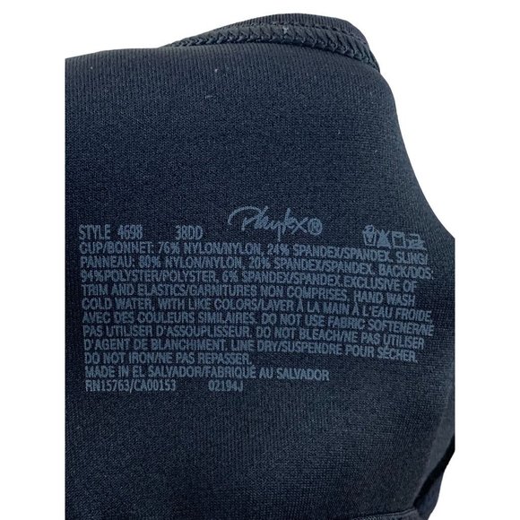 38D Playtex 18 Hour No Poke Underwire Bra Black Style 4698 - Picture 10 of 10